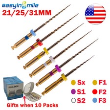 6 pezzi lime dentali Endo X-Pro coniche oro endodontiche Niti rotanti per canali radicali 21/31 mm