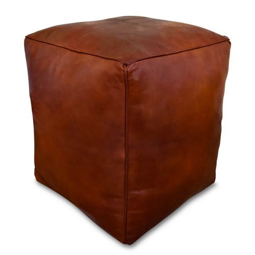 Pouf quadrato pelle - quadrato, in