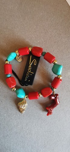 Bracciale elastico con - , perline