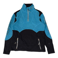 Giacca pile Ski-Doo 1/4 zip taglia S blu sci BRP squadra motoslitta outdoor Y2K