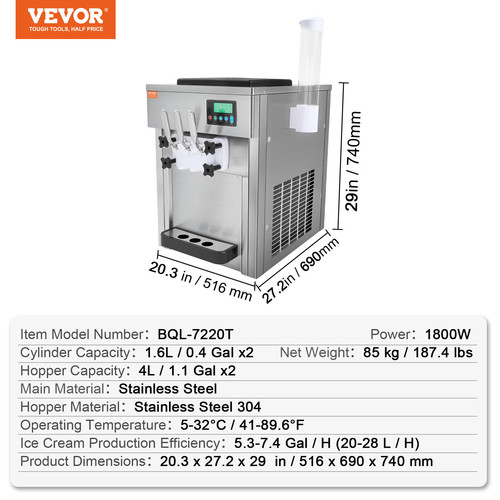 Vevor macchina per gelato - vevor,