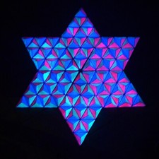 Decorazioni murali stella 3d fluorescente, arte contemporanea