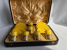 Set lattine da caffè Wedgwood e argento, con custodia