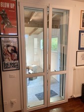 Porta finestra in PVC bianco 120×250 cm – doppia anta – ottimo stato