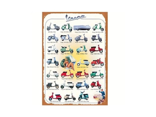 Targa latta vespa retrò - targa, in