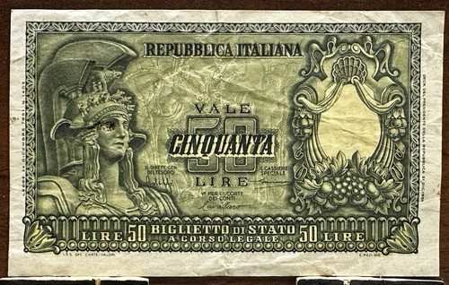 Banconota lire elmata - banconota, 50