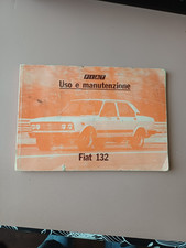 LIBRETTO USO E MANUTENZIONE FIAT 132