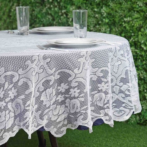 Tovaglia pizzo floreale bianca - pizzo,