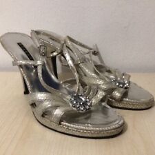 Decolté tacco alto a spillo Argento brillantini - Numero 38 - Scarpe usate Donna