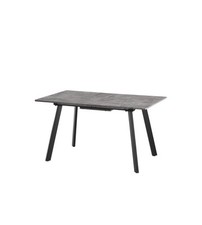 TAVOLO ALLUNGABILE "WILDER" NERO E CEMENTO, 140-180X80X76 CM