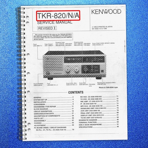 Kenwood tkr 820 uhf repeater - tkr-820,
