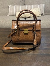 NUOVA borsa Michael Kors Collection Campbell Mini in pelle di coccodrillo goffrata