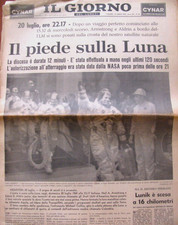 IL PIEDE SULLA LUNA  21 luglio 1969  IL GIORNO Quotidiano originale