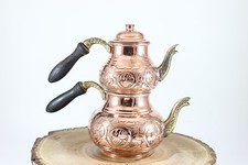 Set teiera rame fatta a mano
