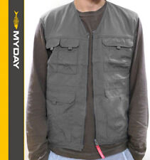 Gilet multitasche uomo smanicato Myday pesca lavoro trekking col. grigio tg.  M