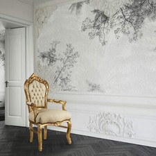 POLTRONA IN LEGNO ORO IN