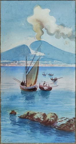 Pinci napoli con vesuvio - f.,