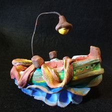 Scultura Barca con Lampara in