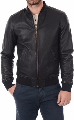Giubbotto uomo bomber - , pelle