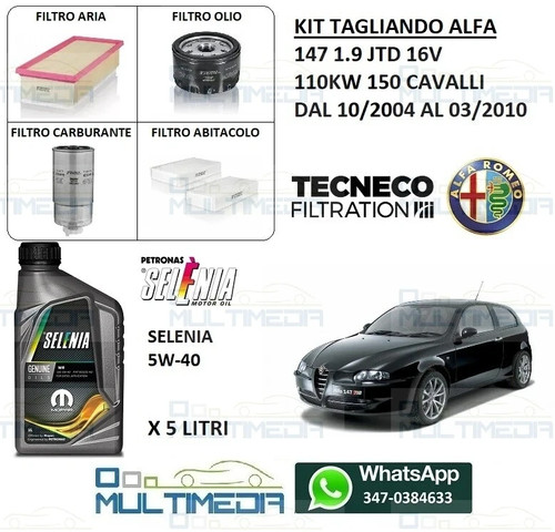 Kit tagliando filtri 5lt - filtri,