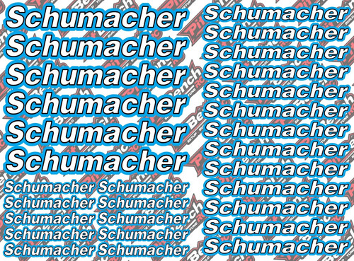Adesivi pitbench schumacher - adesivi,