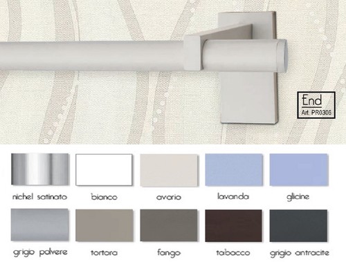 Bastone moderno nichel - bastone,