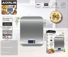 x Bilancia Cucina Elettronica Aorlis AO-78365 - 5kg/1g Acciaio Inox Digitale LCD