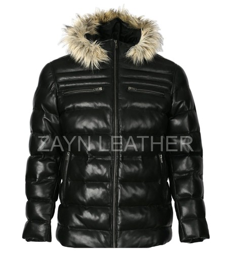 Giubbotto uomo pelle puffer - giubbotto,