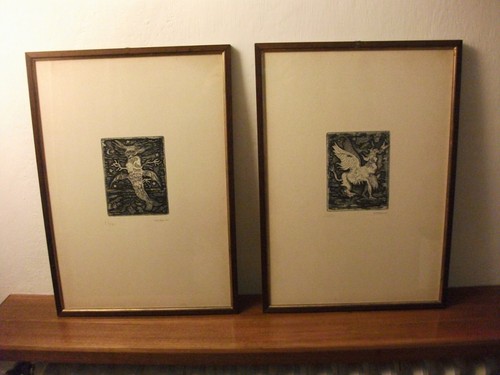 Due litografie ugo - di, sterpini