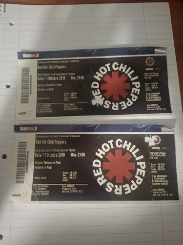 Tickets red hot chili peppers - red,
