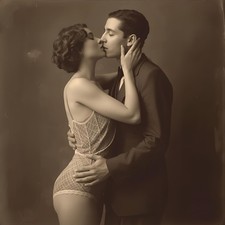 Paar Models Vintage Retro Foto