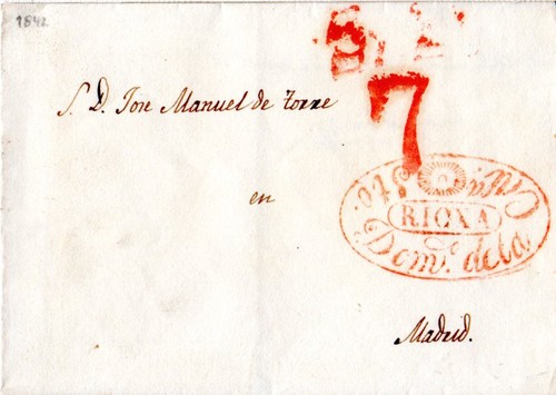 Spagna 1842 lettera con - 1842,,