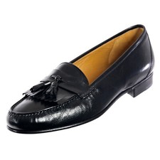 NUOVO vecchio stock mocassini neri COLE HAAN pelle kiltie nappa 9,5 D fatti a mano ITALIA