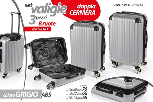 Set valigie viaggio trolley