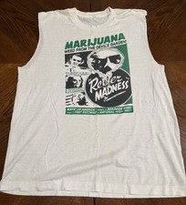 Camicia vintage REEFER MADNESS marijuana pot stranezze raccapriccianti punk emo horror anni 90