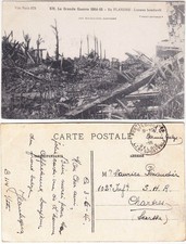 EN FLANDRE - LIZERNE BOMBARDE' - BELGIO - BELGIUM - BELGIQUE - VIAGG.1916 -16740