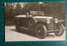 CARTOLINA GENOVA DONNA SU AUTO FIAT 519 S -  1916 - CON DEDICA E FIRMA ( F 38 )