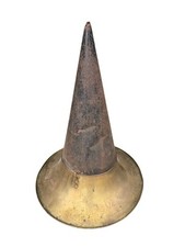 Corno vintage in ottone per fonografo macchina parlante larghezza 28" x 20"