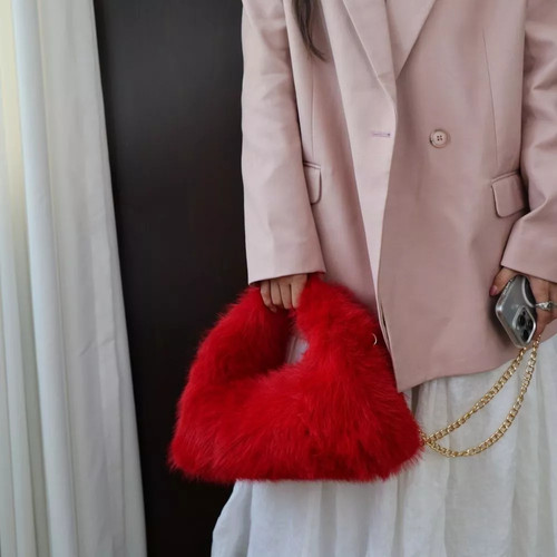 Borsa donna peluche - in,