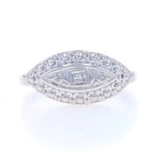 Oro bianco diamante vintage - bianco,