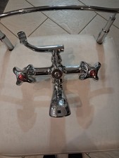 GRUPPO VASCA CON MANOPOLE A CROCE CROMATO MADE IN ITALY