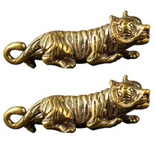  2pcs Brass Tiger Keychain