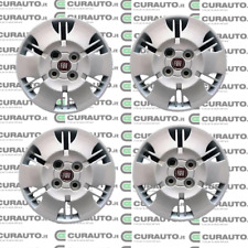 SET KIT 4 COPPE RUOTA RAGGIO 13" FIAT PANDA 2007> 2008> LOGO ROSSO 765459909 
