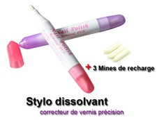 Penna Correttore Solvente Smalto Unghie Cleaner Unghie Manicure + 3 Terminali