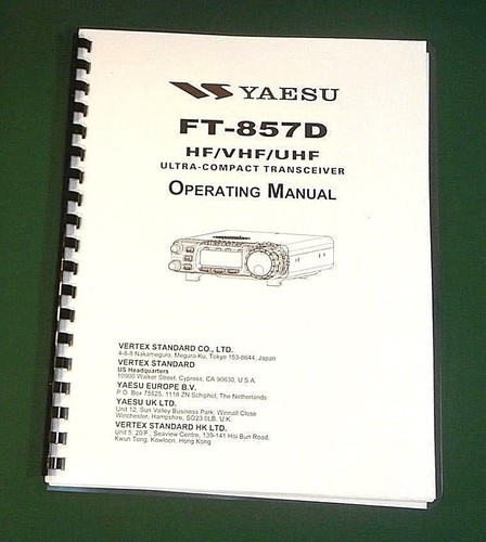 Yaesu 857d manuale di - yaesu,