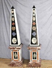 Marmor Obelisk Set 2 Teile