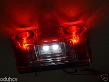 2x Luci LED Rosse Targa