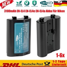 Batteria 1-6 x 3100 mAh EN-EL4A EN-EL4E EN-EL4 per Nikon D2H D2Hs D2X D2Xs D3 D3S D300