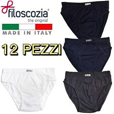 12 PEZZI Slip Uomo 100%Cotone Filo Scozia Elastico interno Taglia 4/5/6/7/8/9/10