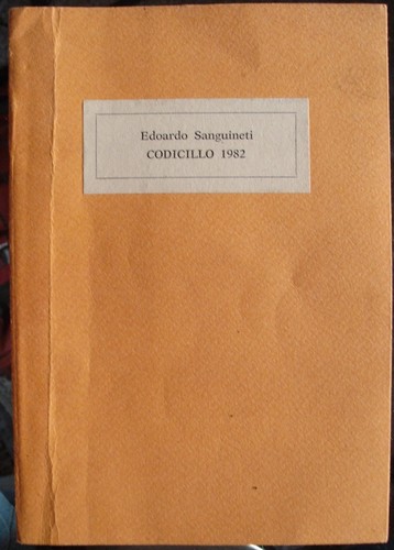 Edoardo sanguineti codicillo - edoardo,